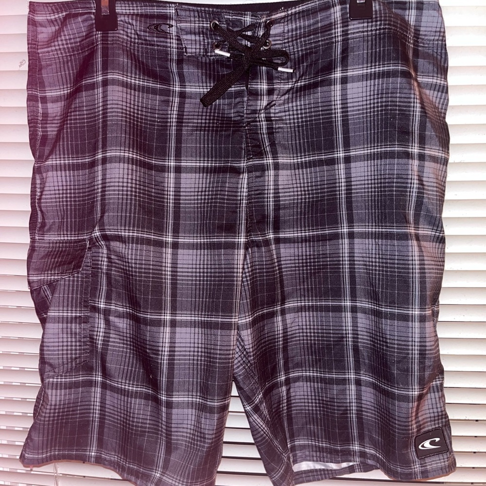 Men's Black Plaid Swim Shorts O’Neill